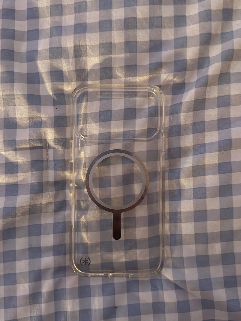 speck Clear iPhone Case with Black MagSafe Ring